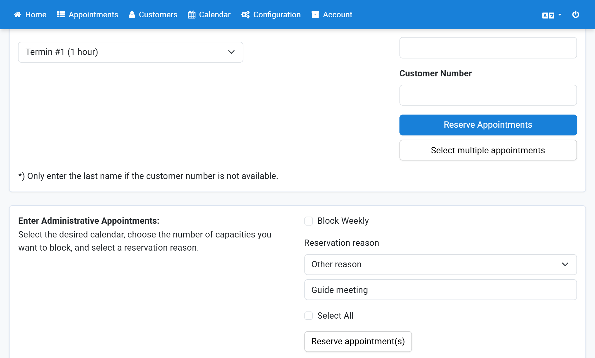 Enter a reason, for example Meeting