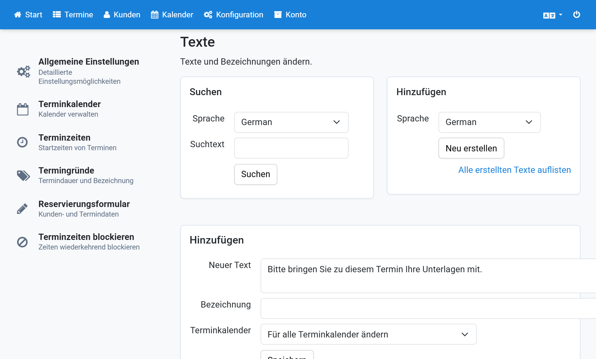 Enter the text to display in the email
