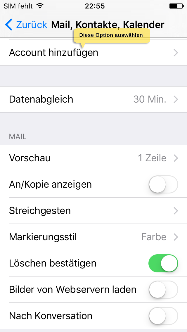 Select Add Account