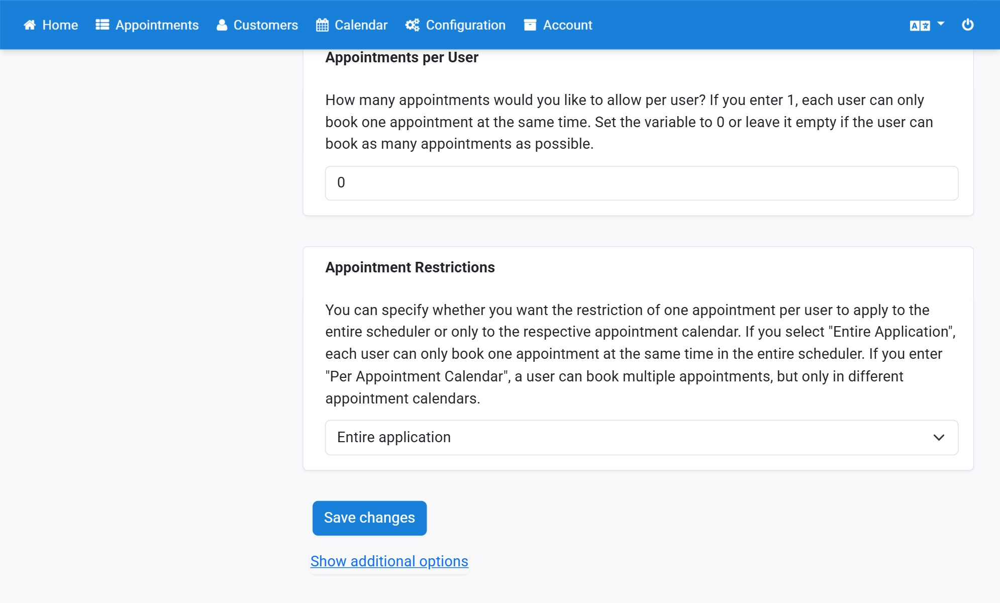 Set Enable projects and Project selection to Yes, then save