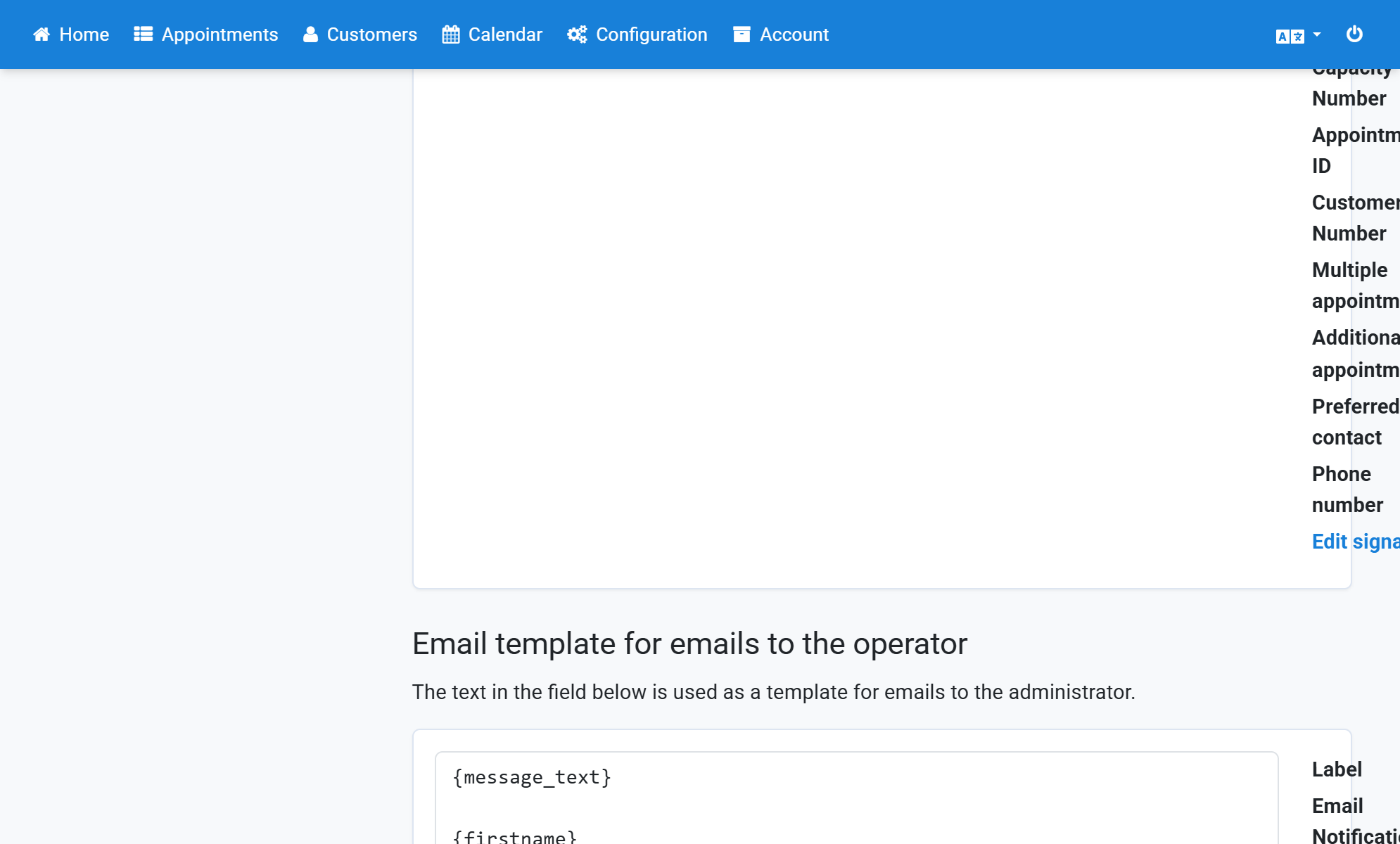 Copy the placeholder of the selection field