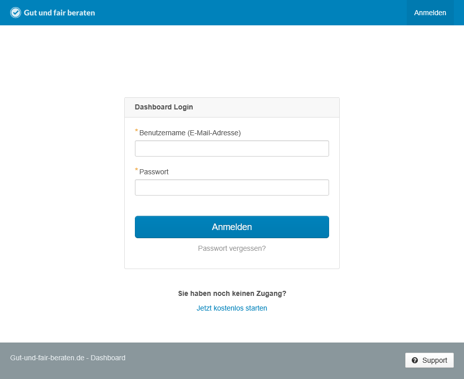 Sign in to Gut und fair beraten