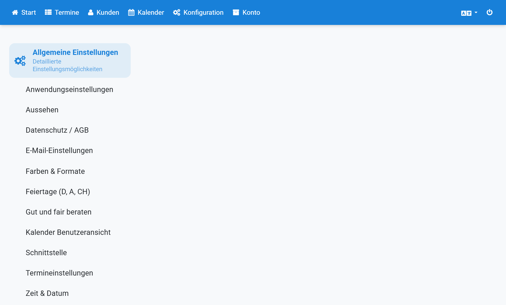 Open the Gut und fair beraten settings