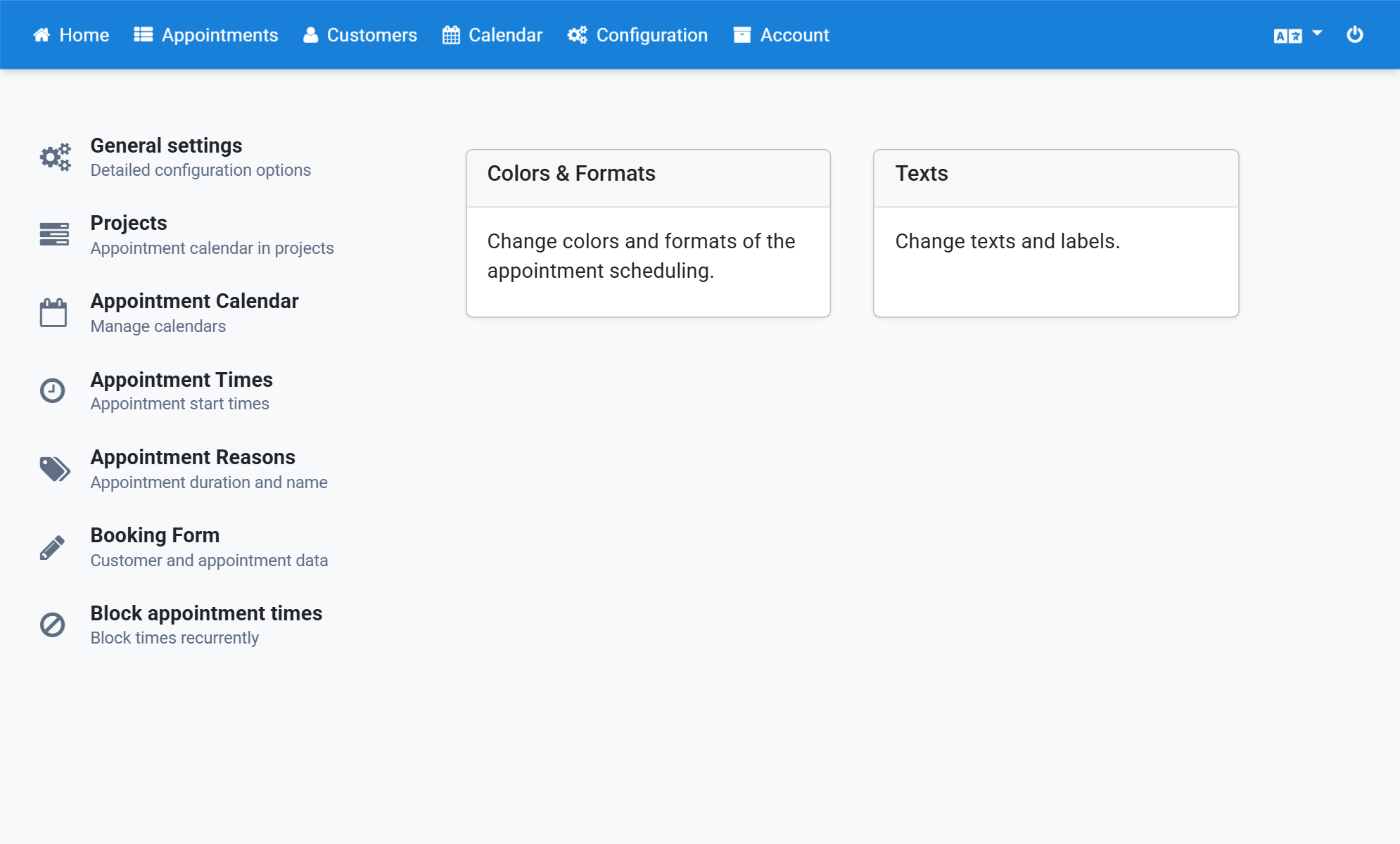 Click General settings