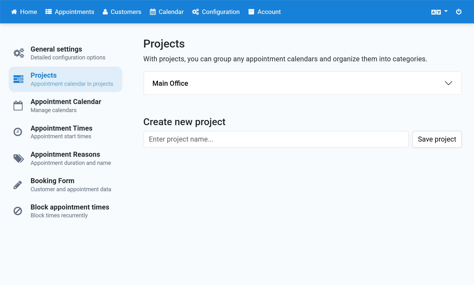 Click the project