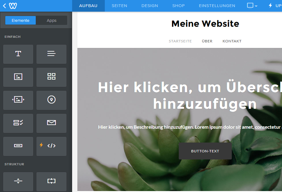 Click Seiten in the navigation bar
